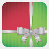 kerstboog vierkante sticker (Voorkant)