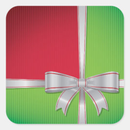 kerstboog vierkante sticker