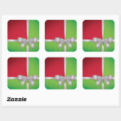 kerstboog vierkante sticker (Vel)