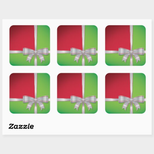 kerstboog vierkante sticker (Vel)