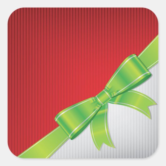 kerstboog vierkante sticker (Voorkant)