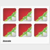 kerstboog vierkante sticker (Vel)