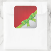 kerstboog vierkante sticker (Tas)