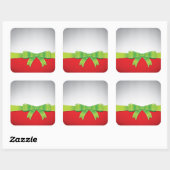 kerstboog vierkante sticker (Vel)