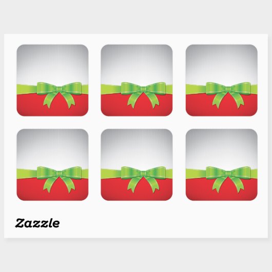 kerstboog vierkante sticker (Vel)