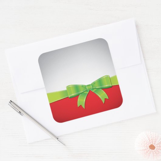 kerstboog vierkante sticker (Envelop)