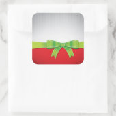 kerstboog vierkante sticker (Tas)