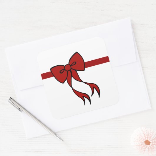 Kerstboogstickers Vierkante Sticker (Envelop)