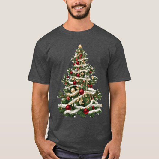 Kerstboom3 retro t-shirt (Voorkant)