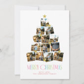 Kerstboom 13 Foto Collage Christmas Kaart (Voorkant)