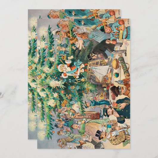 Kerstboom (1902) bedankkaart (Voorkant / Achterkant)