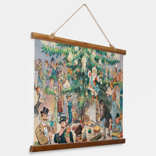 Kerstboom (1902) hangend wandkleed (Gebogen)