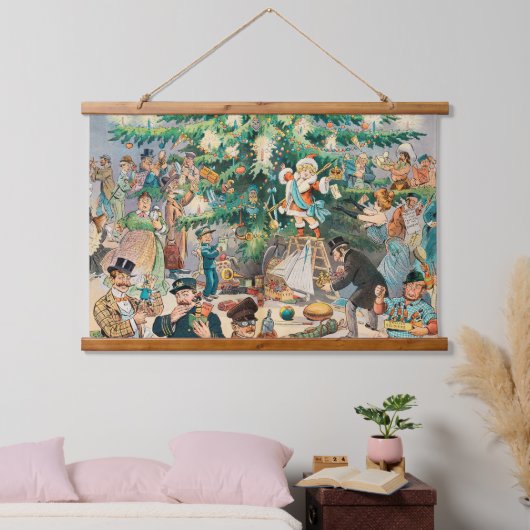 Kerstboom (1902) hangend wandkleed (Slaapkamer)