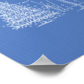 kerstboom 1927 Kunstblauwdruk voor patenten Poster (Hoek)