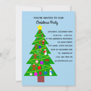 Kerstboom #1-2 Uitnodiging Kaart