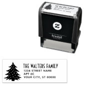 Kerstboom #1 Familienaam Retouradres Zelfinktende Stempel (In situ)