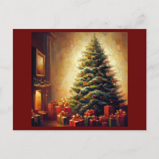 Kerstboom 1 feestdagenkaart (Voorkant)