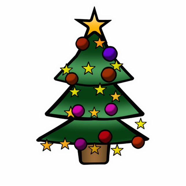 Kerstboom 1 fotobeeldje magneet (Voorkant)