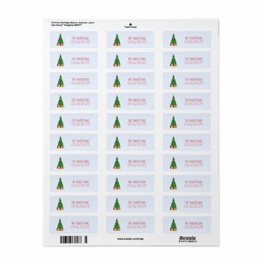 Kerstboom 2020 etiket (Full Sheet)