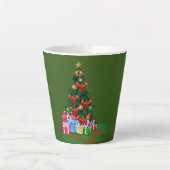 Kerstboom 2021 groene latte Mok (Voorkant)