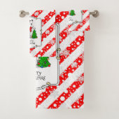 Kerstboom 2 Broodhond (brindle white) Dog Fun Bad Handdoek (Insitu)