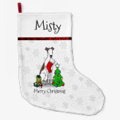 Kerstboom 2 Broodhond (brindle white) Dog Fun Grote Kerstsok (Voorkant)