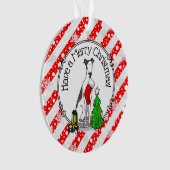 Kerstboom 2 Broodhond (brindle white) Dog Fun Ornament (voorkant)