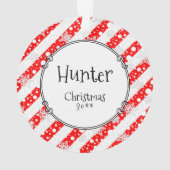 Kerstboom 2 Broodhond (brindle white) Dog Fun Ornament (achterkant)