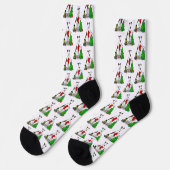 Kerstboom 2 Broodhond (brindle white) Dog Fun Sokken (Links)