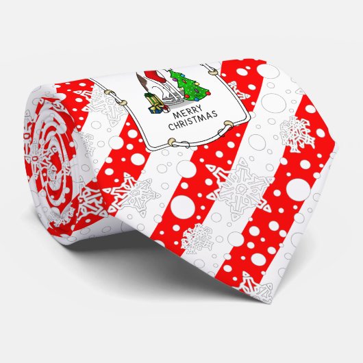 Kerstboom 2 Broodhond (brindle white) Dog Fun Stropdas (Opgerold)