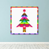 Kerstboom #2 canvas afdruk (Insitu (Houten vloer))