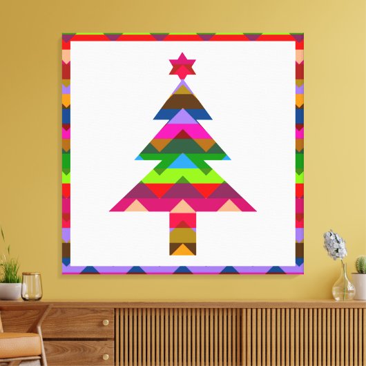 Kerstboom #2 canvas afdruk (Insitu (Woonkamer))