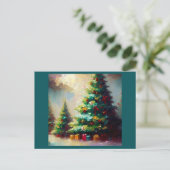Kerstboom 2 feestdagenkaart (Staand voorkant)