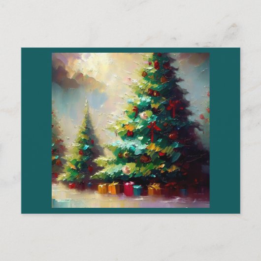 Kerstboom 2 feestdagenkaart (Voorkant)