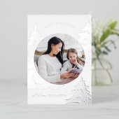 Kerstboom 2-fotofeestdag folie feestdagenkaart (Staand Voorkant)