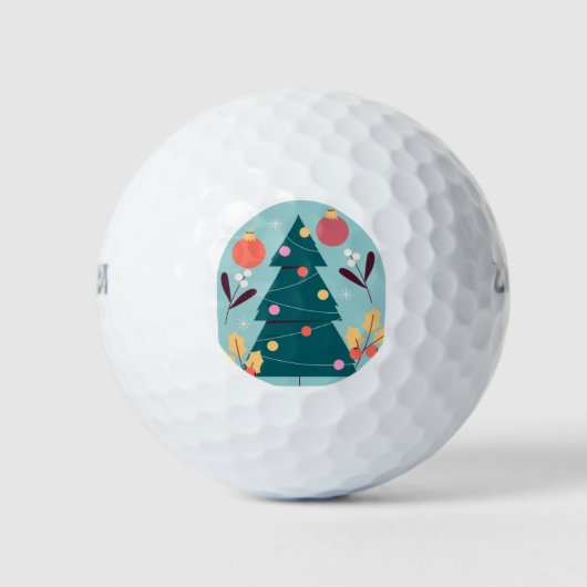 kerstboom 2 golfballen (Voorkant)