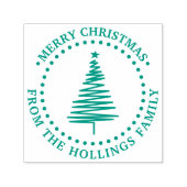 Kerstboom #2 Prettig Kerstfeest Groet Naam Zelfinktende Stempel (Design)