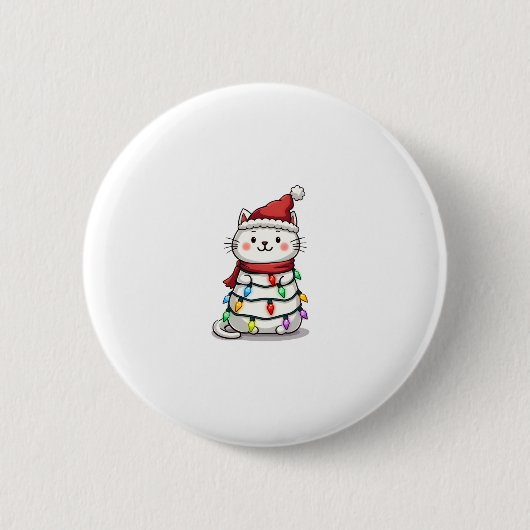 Kerstboom (2) ronde button 5,7 cm (Voorkant)