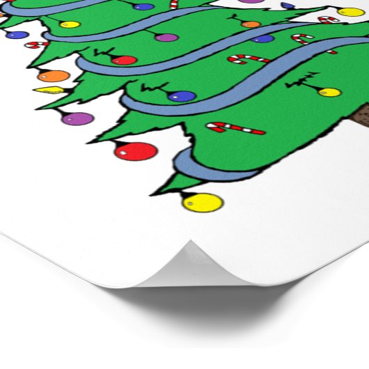 Kerstboom 34 poster (Hoek)