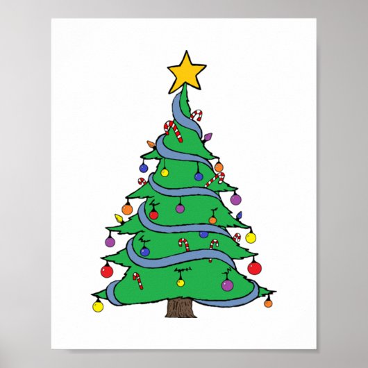 Kerstboom 34 poster (Voorkant)