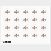 Kerstboom 37 ronde sticker (Vel)