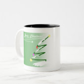 kerstboom 39 tweekleurige koffiemok (Voorkant links)