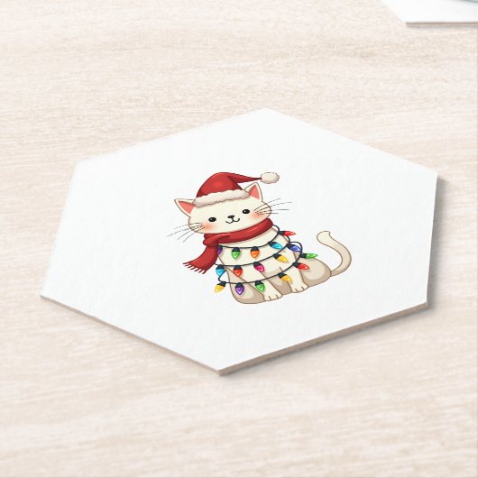 Kerstboom (3) kartonnen onderzetters (Schuin)