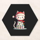 Kerstboom (3) kartonnen onderzetters (Voorkant)