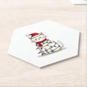 Kerstboom (4) kartonnen onderzetters (Schuin)