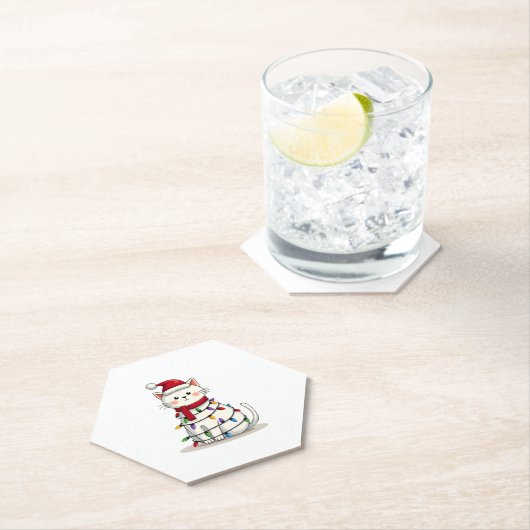 Kerstboom (4) kartonnen onderzetters (Insitu)