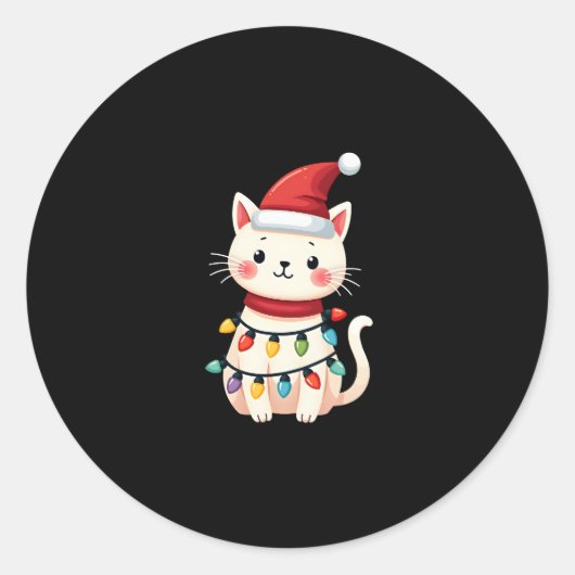 Kerstboom (4) ronde sticker (Voorkant)