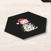 Kerstboom (7) kartonnen onderzetters (Schuin)