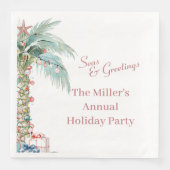 Kerstboom aan de kust servet (Voorkant)