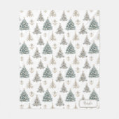 Kerstboom aan de kust Vakantie Fleece Deken (Voorkant)